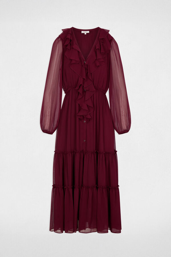 Morgan Fluid long dress Maroon