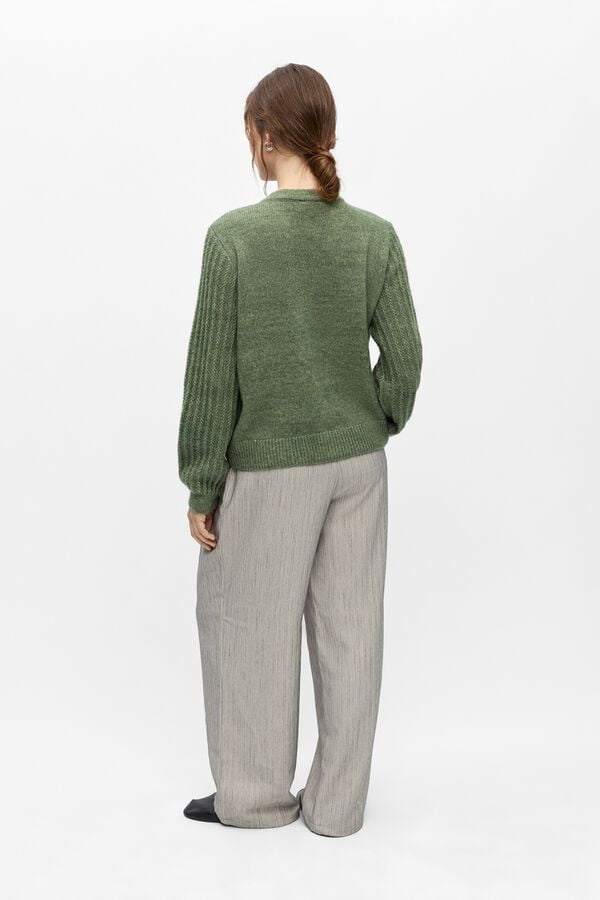 Object Openwork knit cardigan Green