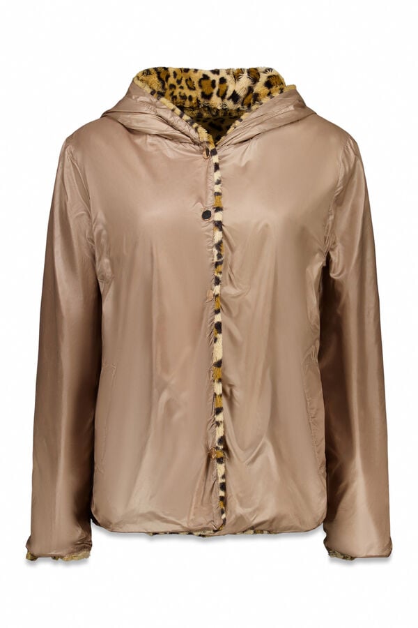 Cortefiel Abrigo efecto doble faz reversible Marrón oscuro