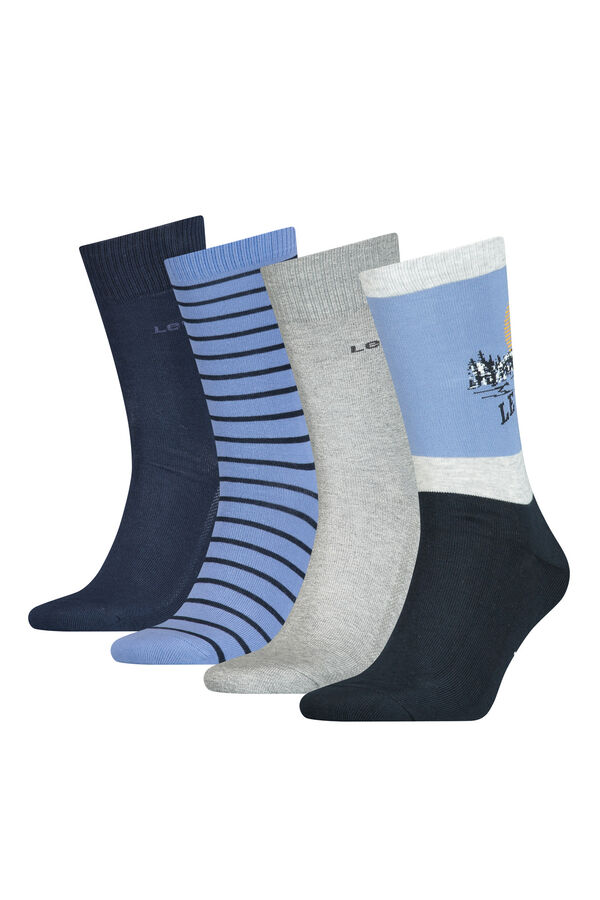 Cortefiel Gift box pack calf-length hiking Levi’s® socks Blue