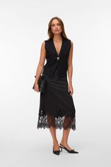 Vero Moda Colete de malha com bot&atilde;o joia Preto