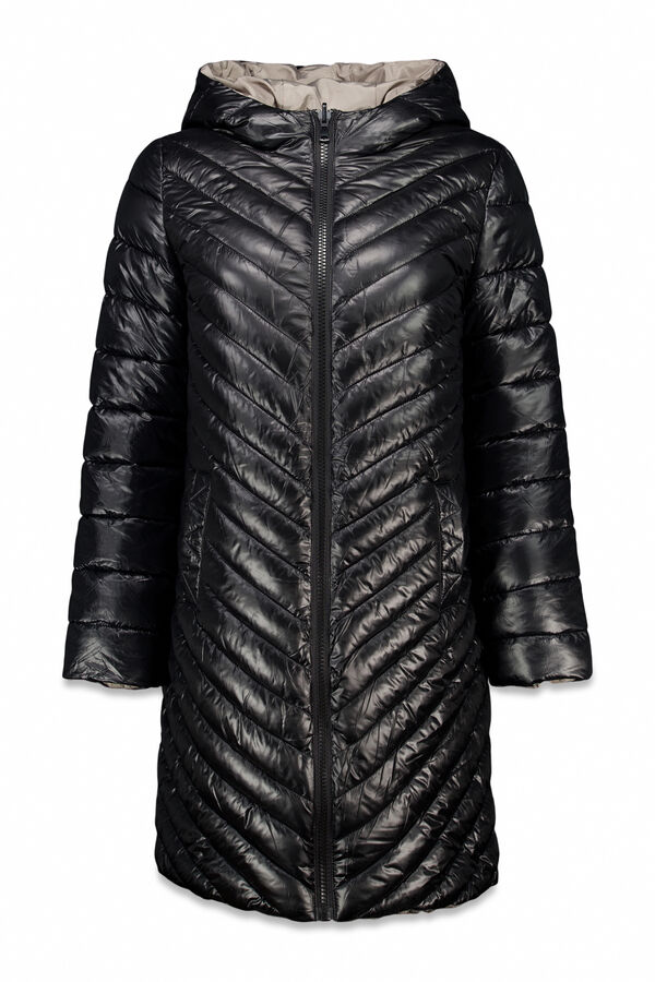 Cortefiel Reversible thermolite® anorak Black