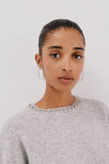 Cortefiel Jersey punto joyas Grey