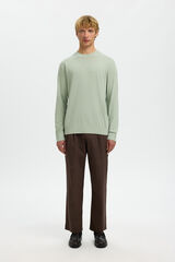 Selected Camisola leve 100% algod&atilde;o org&acirc;nico Verde