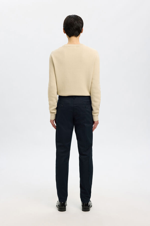 Selected Men's slim fit chinos Navy