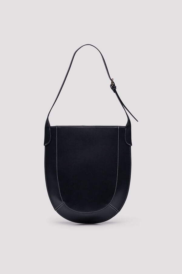 Cortefiel Mala de ombro maxi Preto