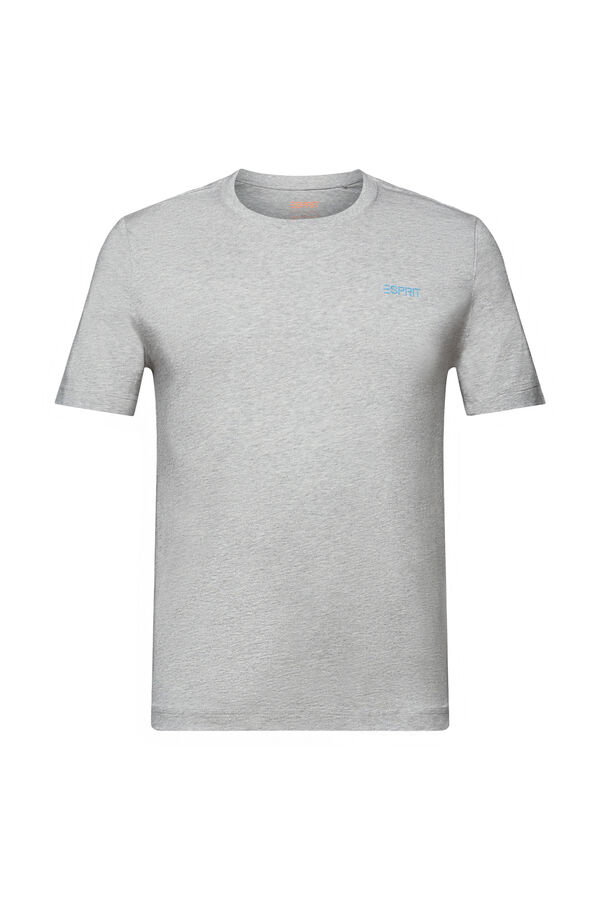 Cortefiel Essential slim-fit cotton T-shirt Grey