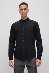 Cortefiel Camisa Oxford Negro