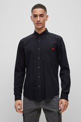 HUGO Camisa de manga comprida Preto