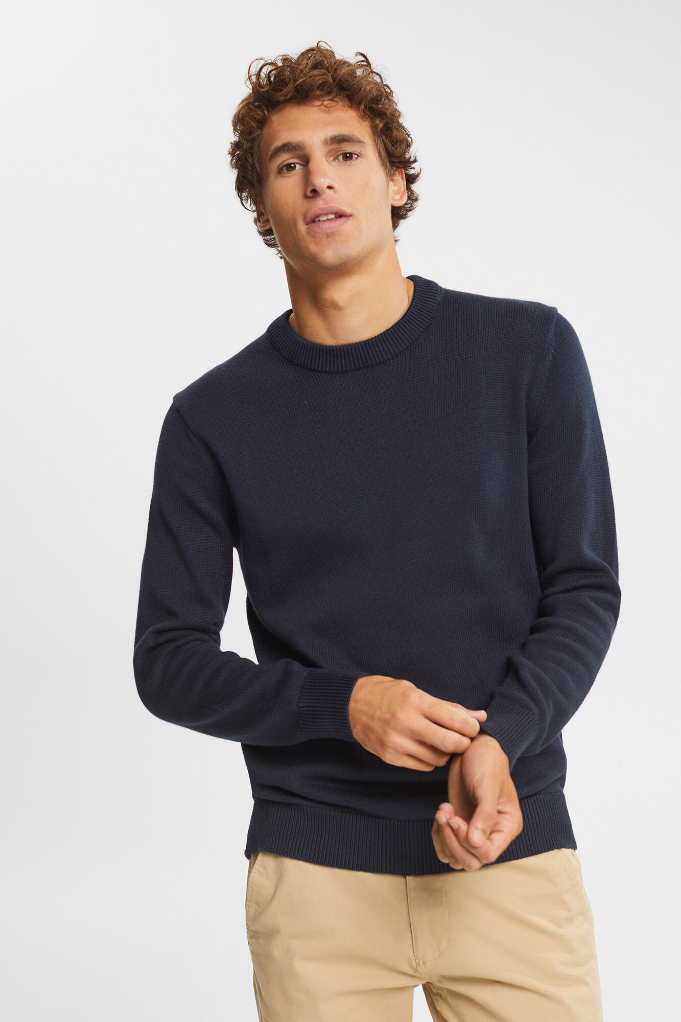 Jersey basico cuello redondo algodon Jerseis y cardigans de hombre Cortefiel