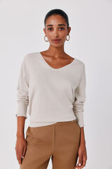 Cortefiel V-neck jumper Nude