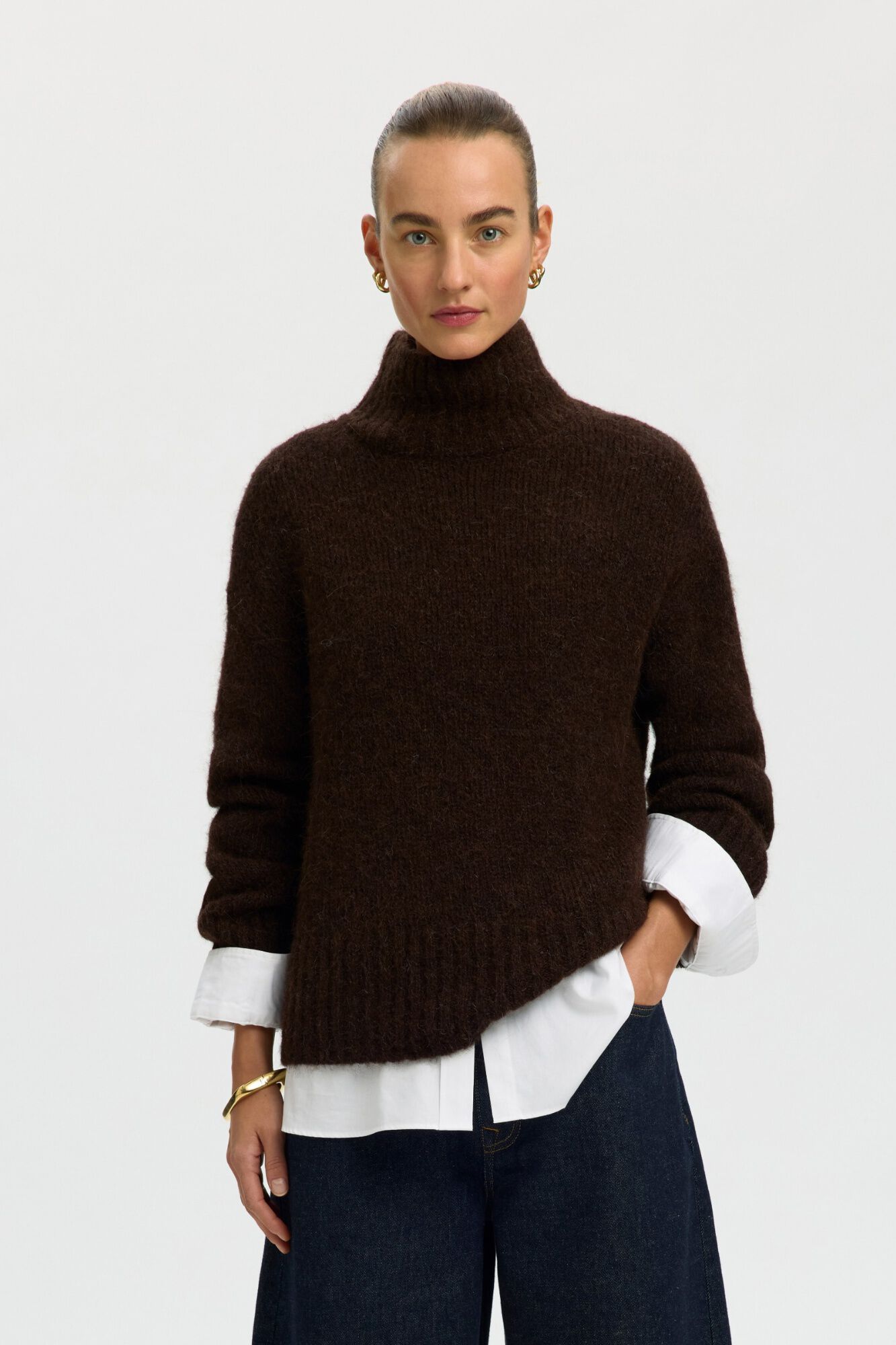Selected Camisola de alpaca gola alta