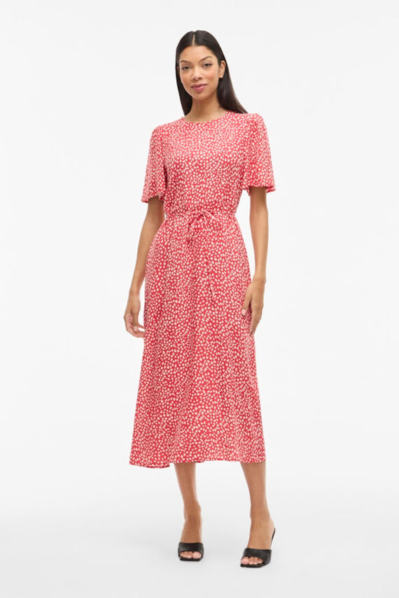 Vestido midi estampado de viscosa