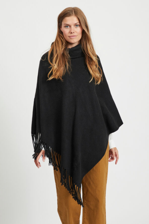 Object Poncho cuello vuelto Negro