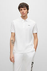 Cortefiel Short sleeve polo shirt White