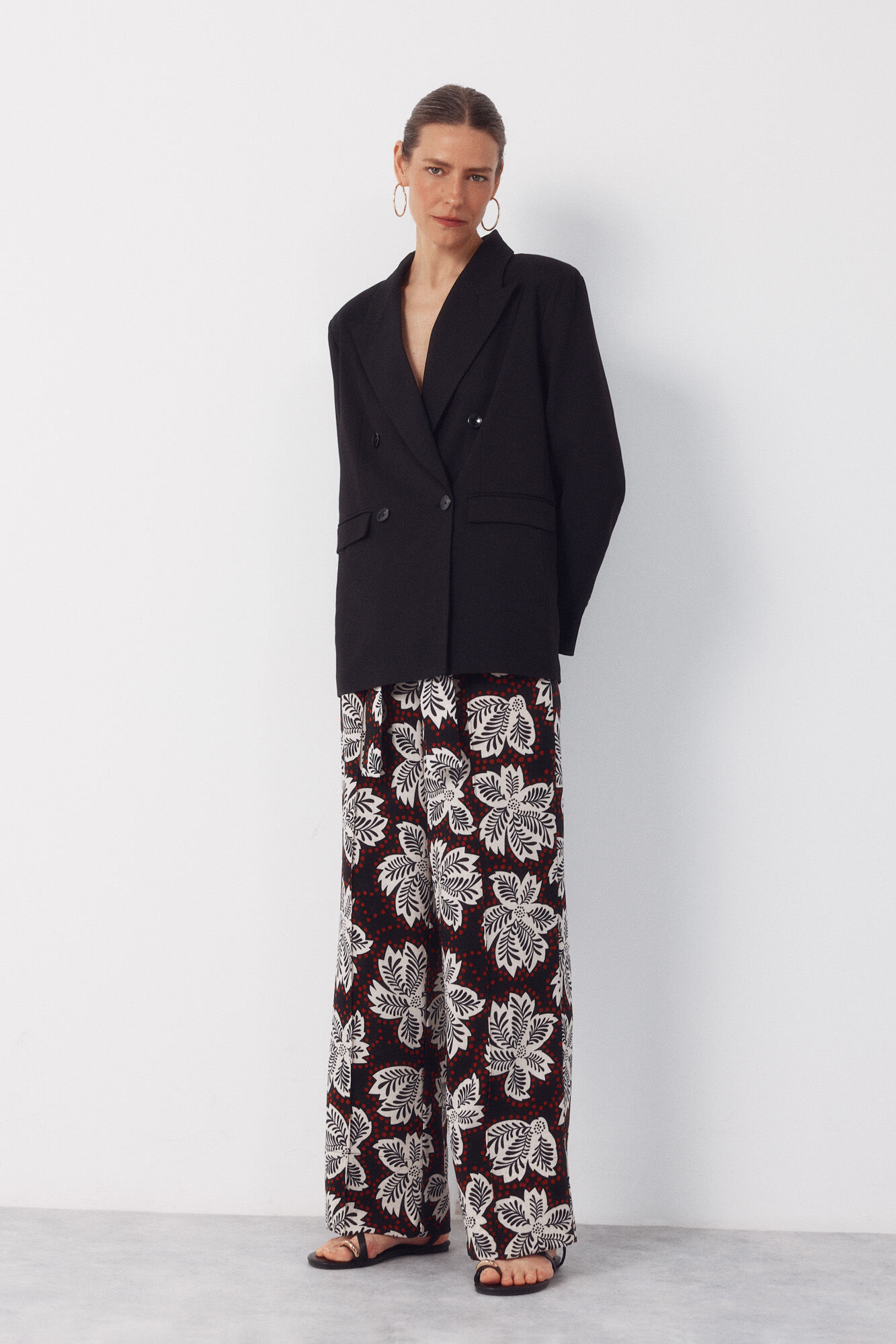 Cortefiel Structured fluid trousers