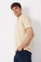Cortefiel Polo básico piqué Amarelo