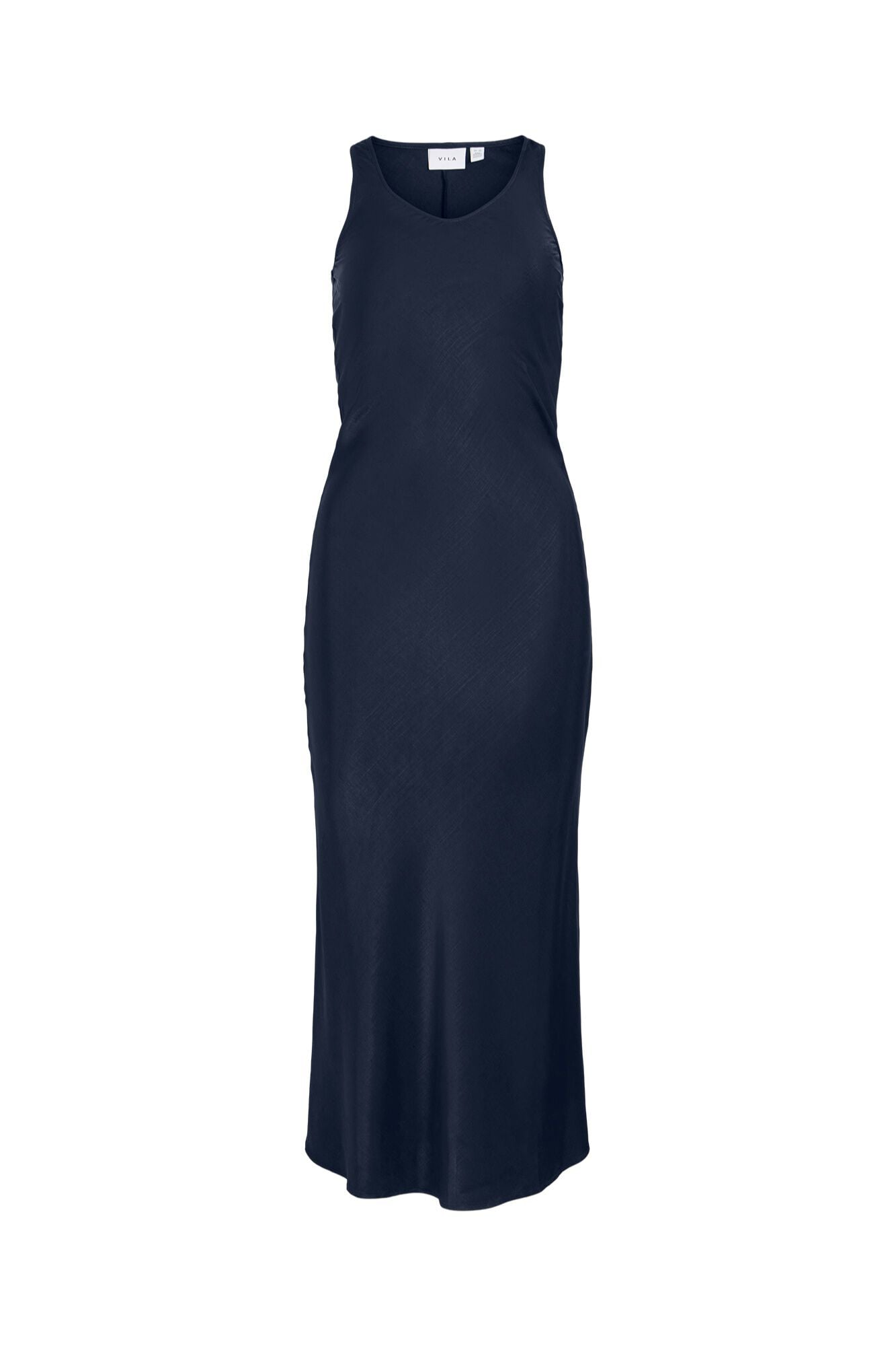 Vila Satin-finish halterneck long dress