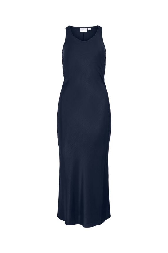 Vestido largo satinado halter