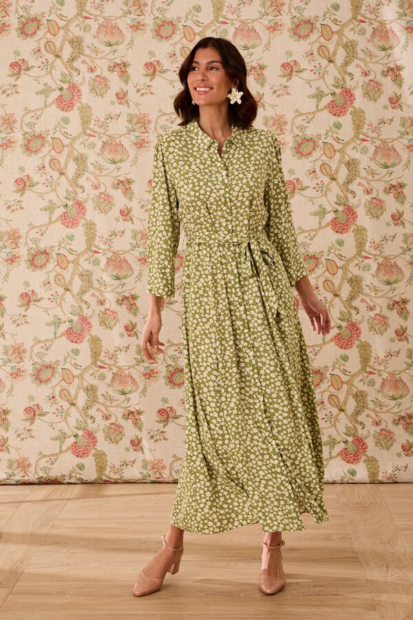 Pol&iacute;n Et Moi Vestido comprido Marian Verde