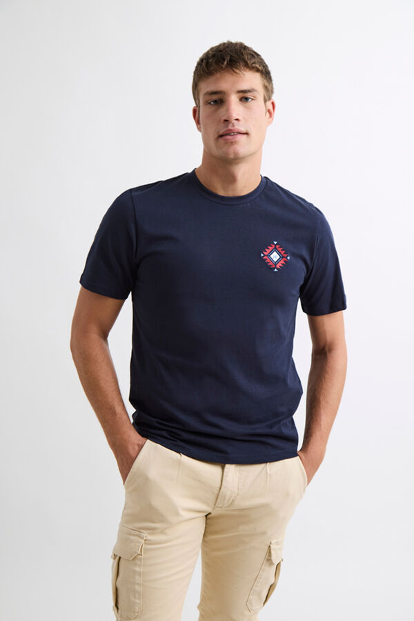Williot Camiseta Étnica Azul marino