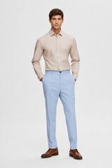 Selected Cal&ccedil;as de fato Slim Fit confecionadas com materiais reciclados.  Azul