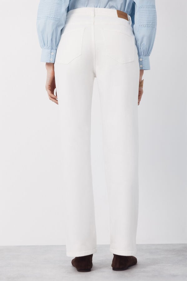 Cortefiel Straight jeans White