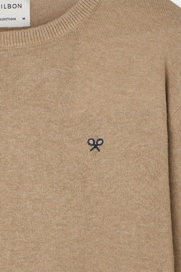 Silbon Camisola clássico de gola redonda Tostado
