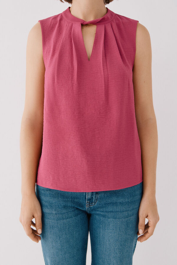 Cortefiel Cropped teardrop top Purple