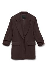 Vero Moda Textured fluid blazer Dark brown