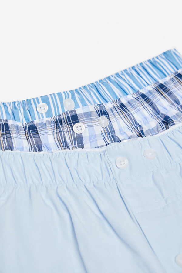 Cortefiel Pack 3 boxers tecido Azul