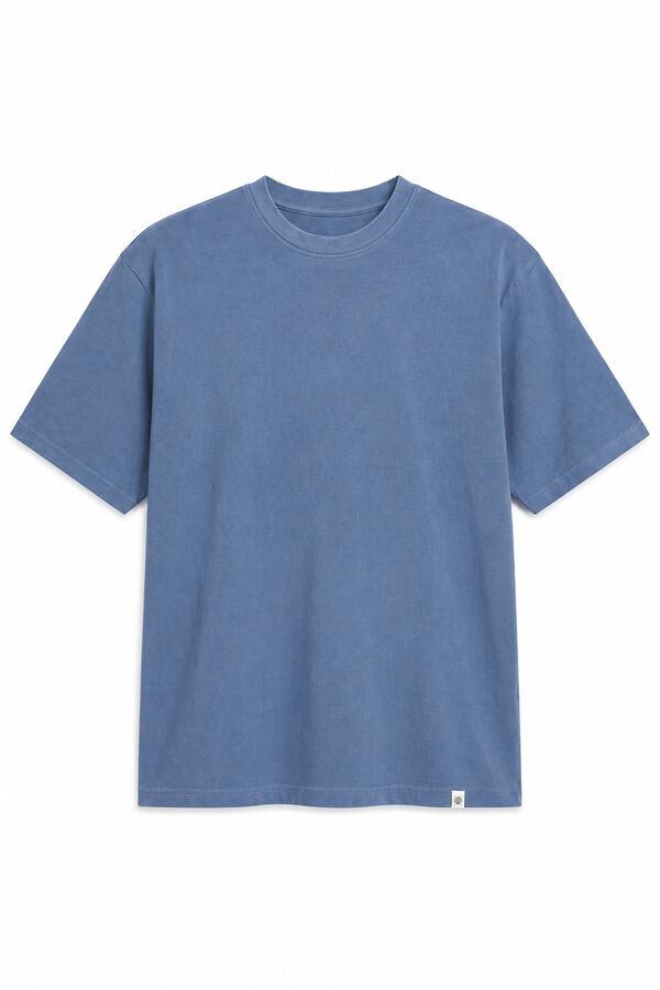 Cortefiel Plain T-shirt Blue