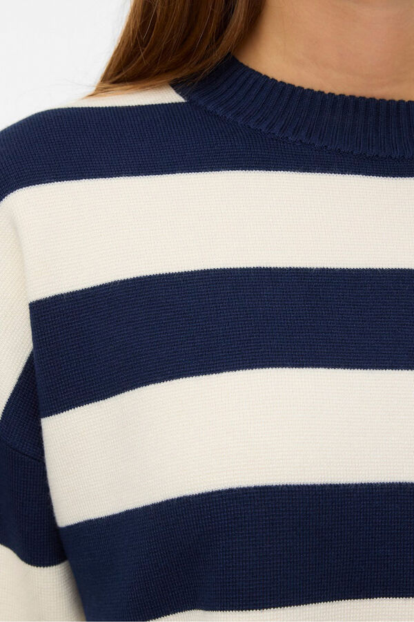 Vero Moda Camisola de malha fina com malha gola redonda  Azul