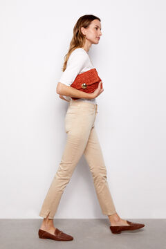 Cortefiel Coloured cropped-fit skinny trousers Stone