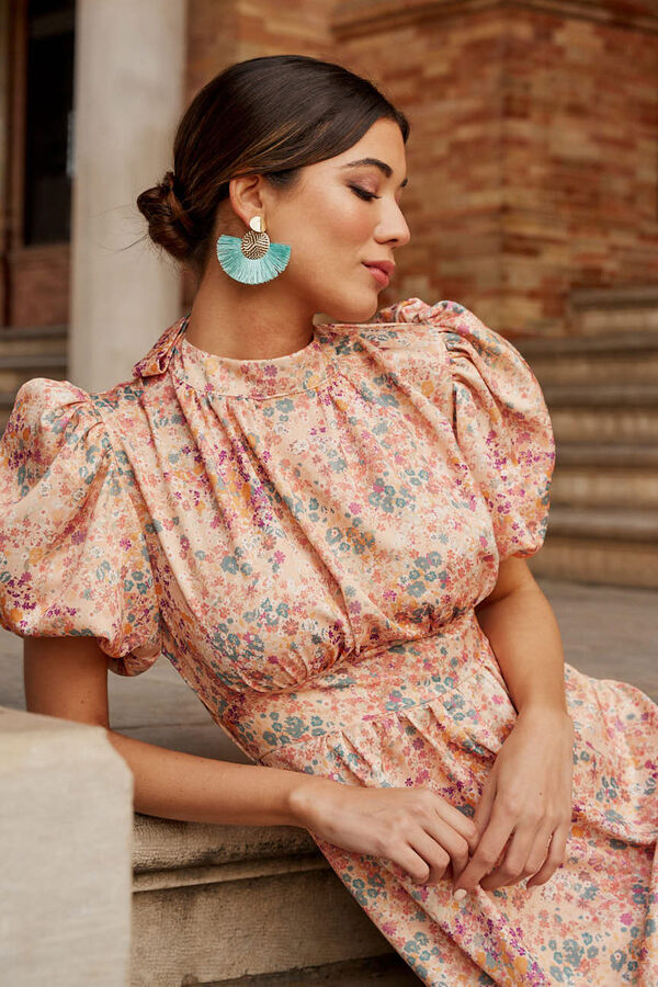 Pol&iacute;n Et Moi Vestido midi Teresa salm&atilde;o Subiu