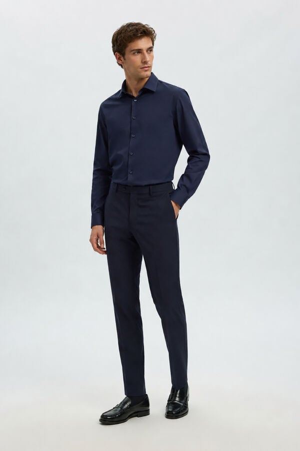 Selected Slim Fit dress shirt Navy