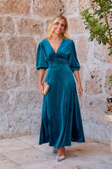 Polín Et Moi Vestido longo Tina Azul