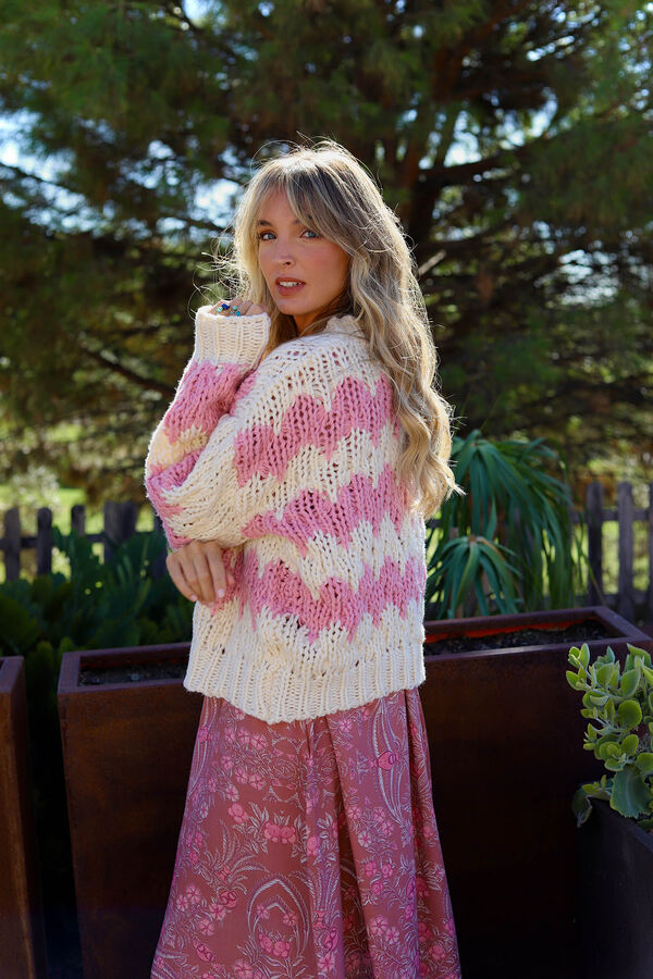 Jaase Casaco de malha de malha Subiu