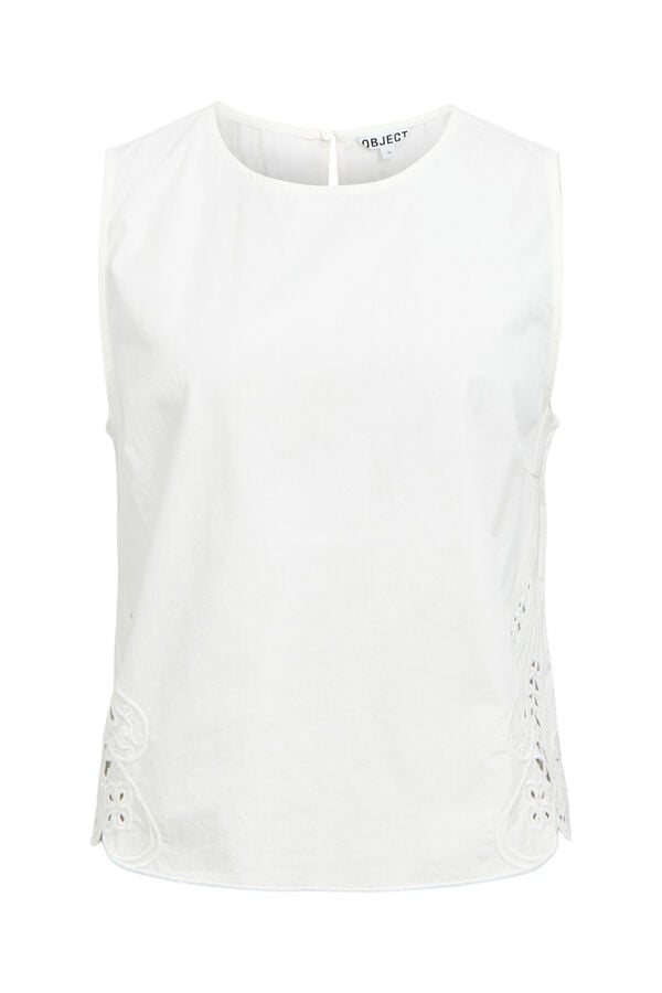 Object Embroidered cotton top White