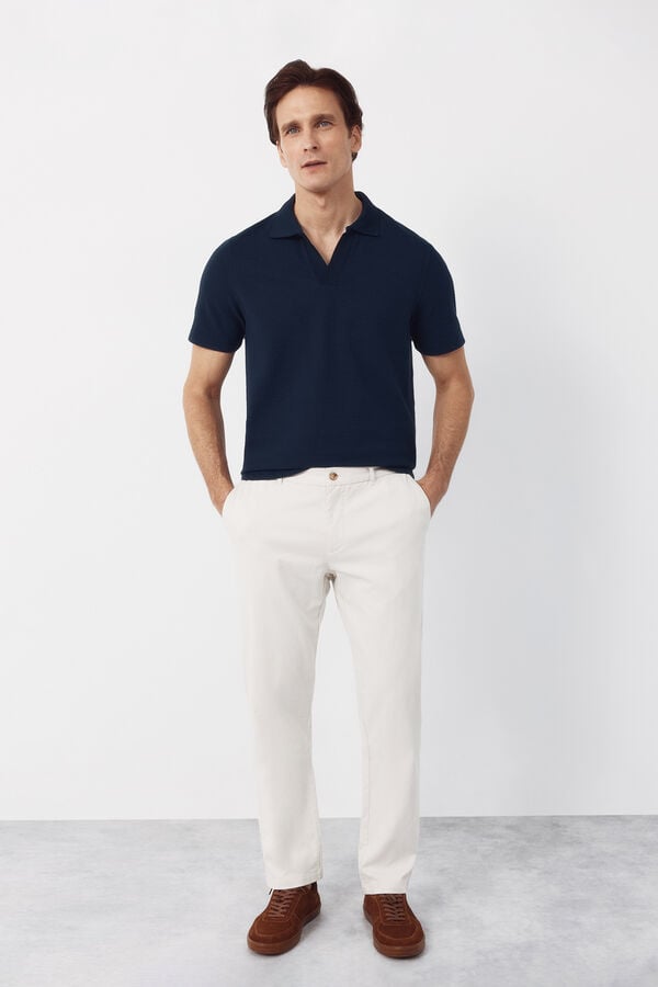 Cortefiel Polo shirt link structure Navy