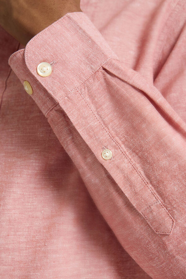 Selected Camisa de lino Slim Fit Azul