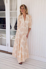 Jaase Vestido largo estampado Delmar Impressão