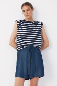 Cortefiel Padded shoulder T-shirt