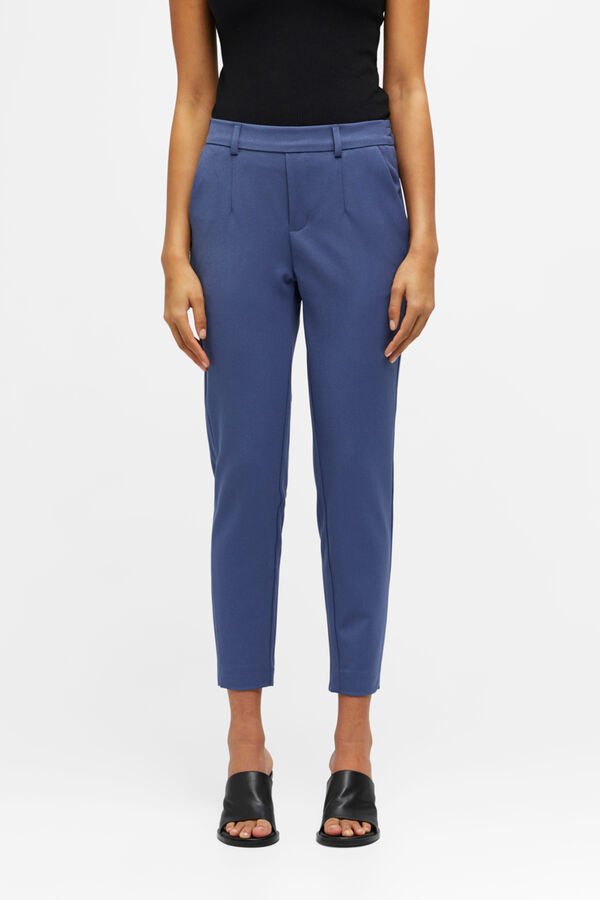 Cortefiel Straight trousers Blue