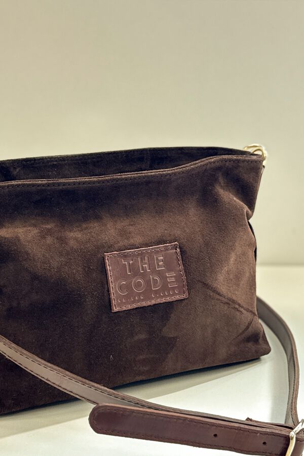The Code Bolsa a tiracolo Dakota em croute Castanho