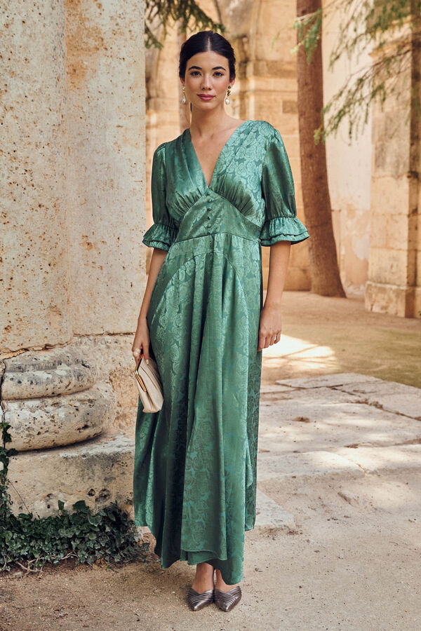 Polín Et Moi Vestido de manga francesa Amabella Verde