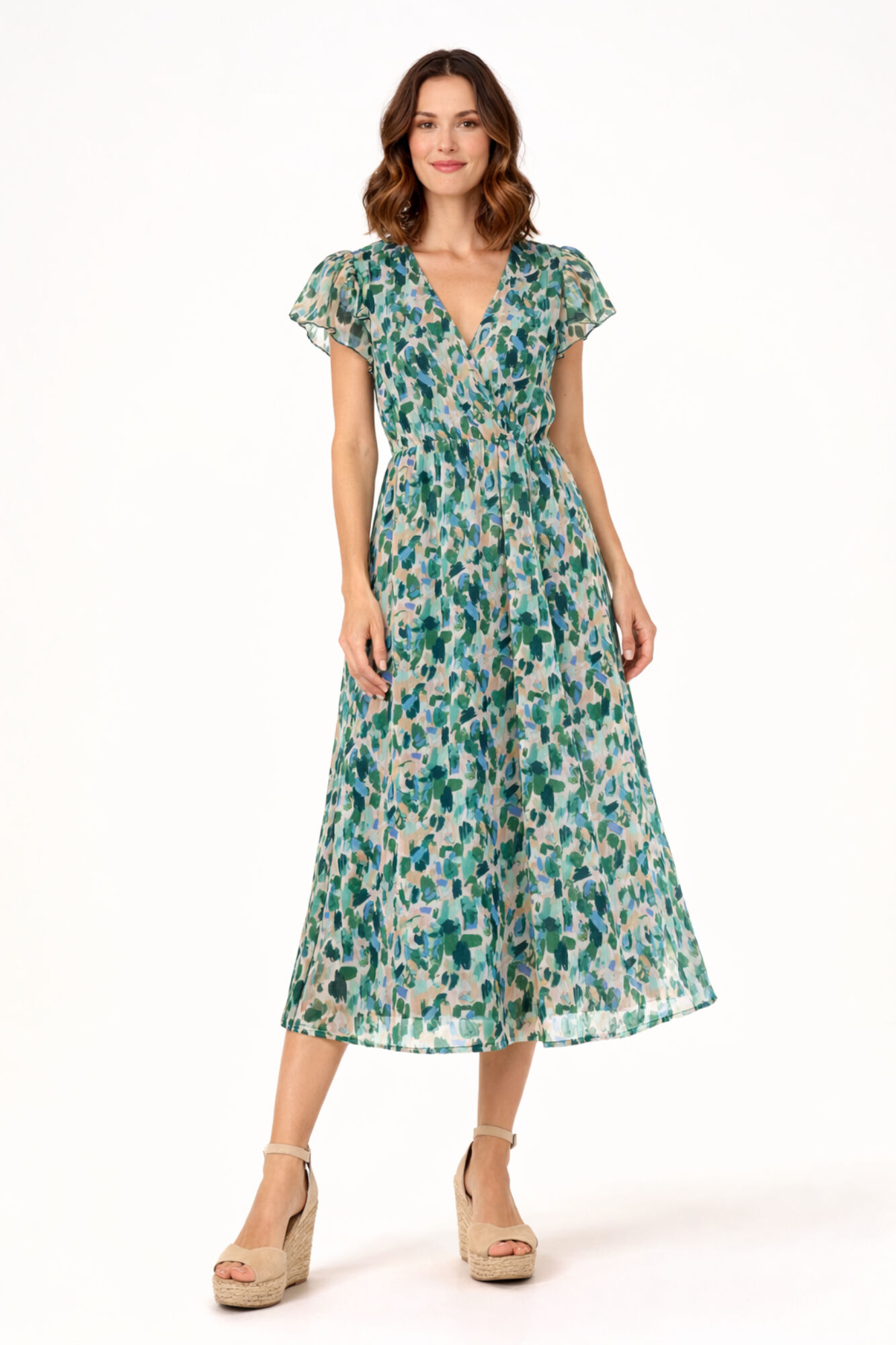 Vila Printed midi dress