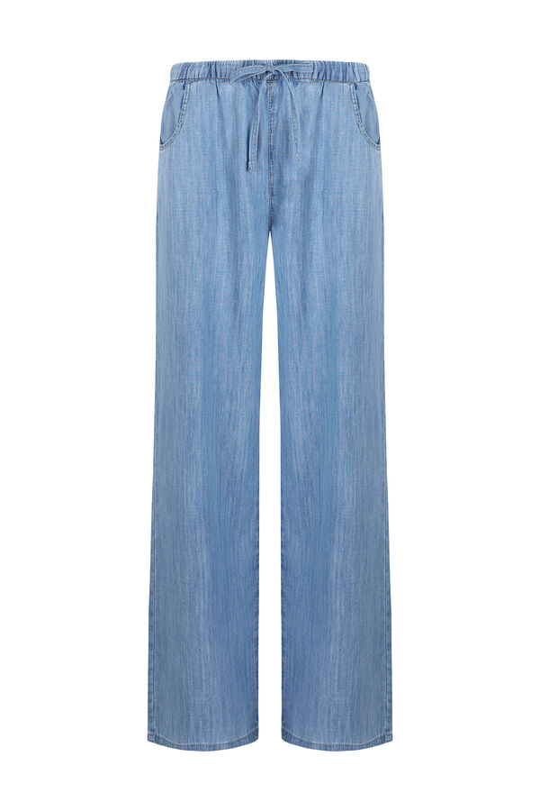 Cortefiel Chambray pyjama trousers Blue