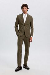 Selected Cal&ccedil;a formal Slim Fit Verde