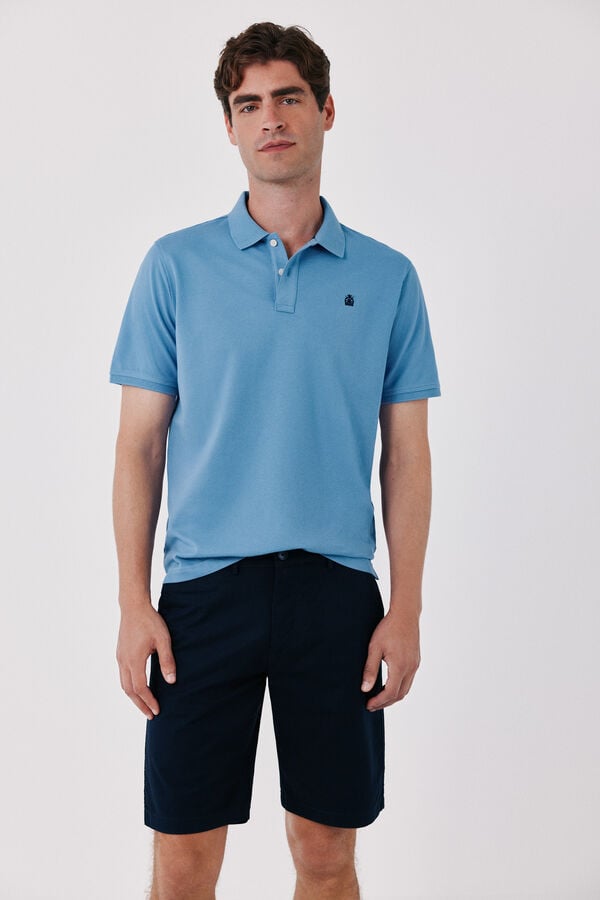 Cortefiel Basic regular Bermuda shorts Navy